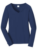 Port & Company® Women's Long Sleeve Fan Favorite™ V-Neck Tee