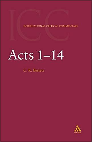 International Critical Commentary: Acts 1-14