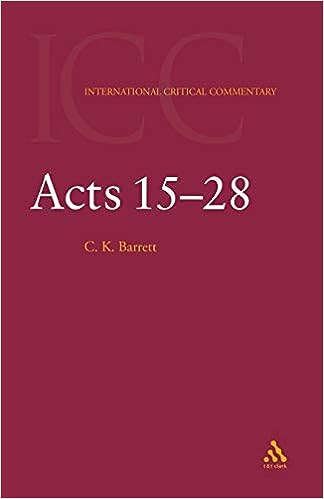 International Critical Commentary: Acts 15-28
